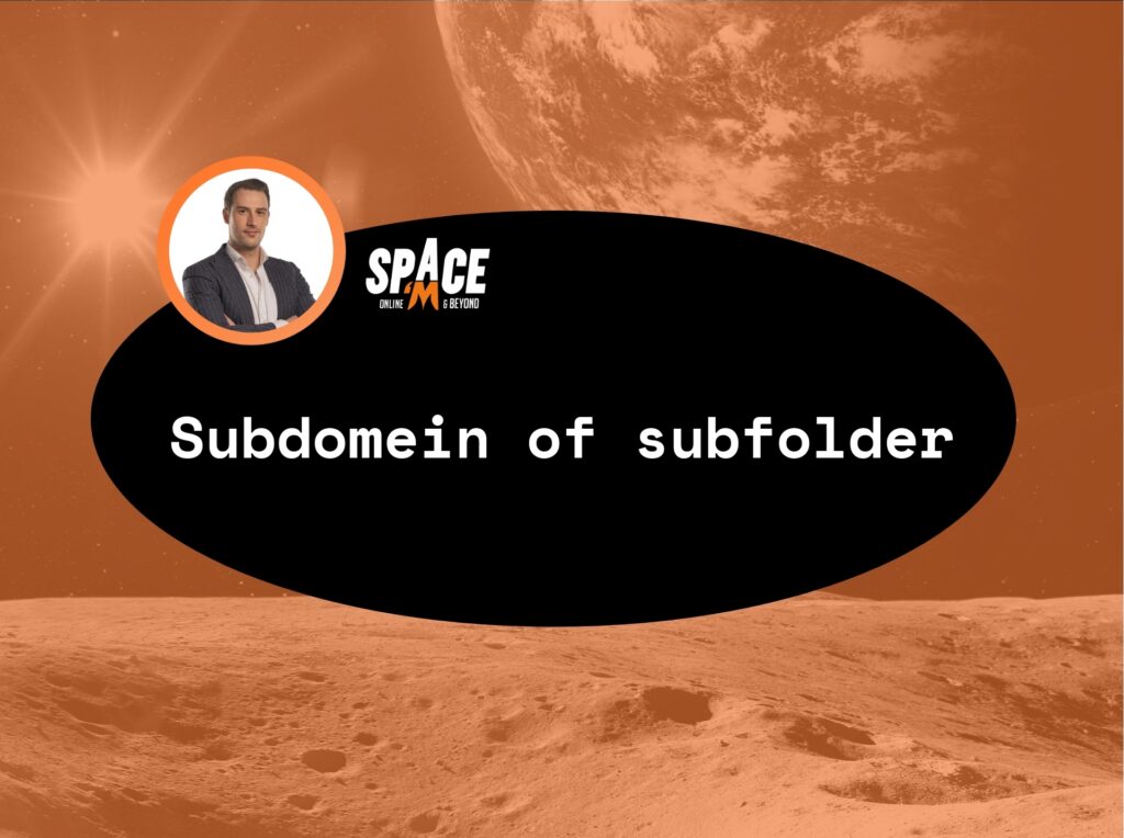 subfolder of subdomein seo